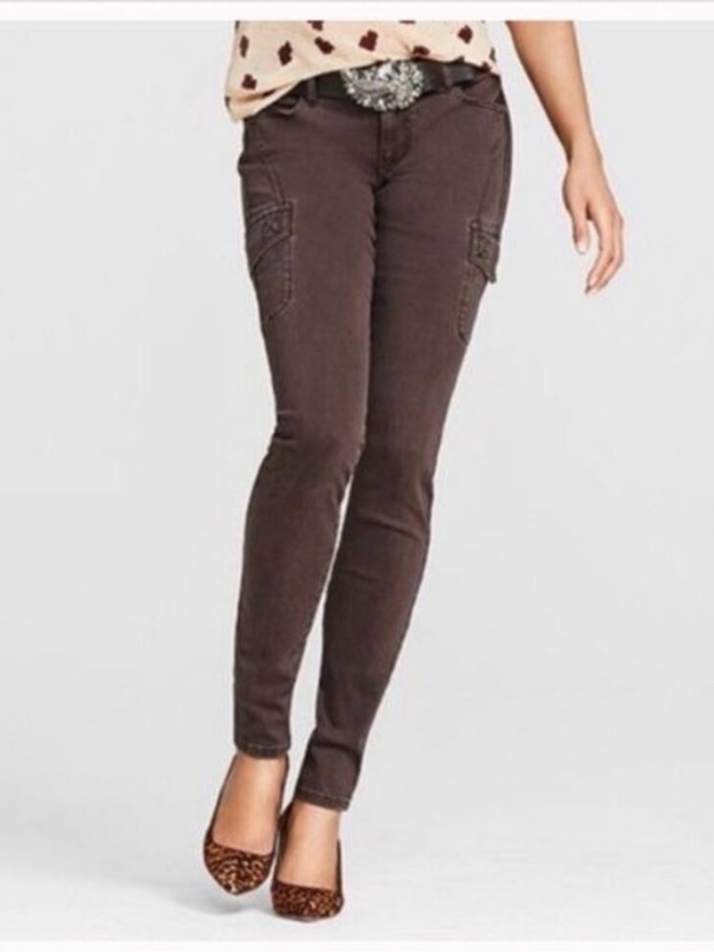 Slim Cargo-Style Skinny Pants